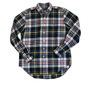 Polo Ralph Lauren Flannel Button Down Shirt Mens Medium Plaid Classic Fit Preppy
